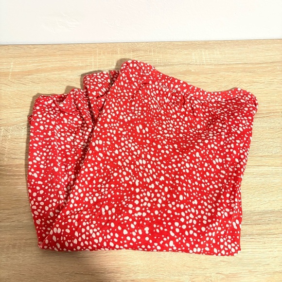 Boden Coral Red Speckled Print Button Front Blouse Top 14 - Picture 5 of 5